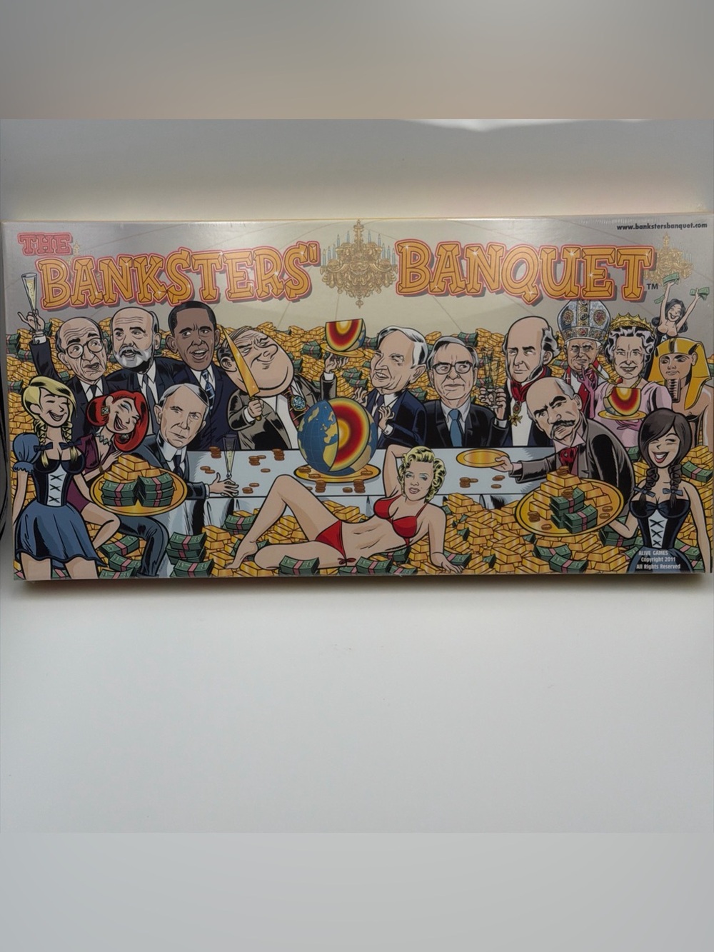NEW Sealed The Banksters Banquet 2011 Alive Games Inc. Boardgame -Marilyn Monroe